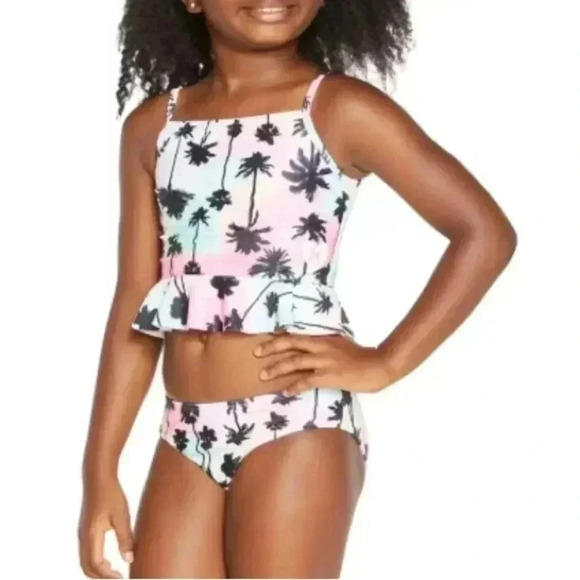 Hurley Girls' Tankini Swimsuit Set - Picture 1 of 4